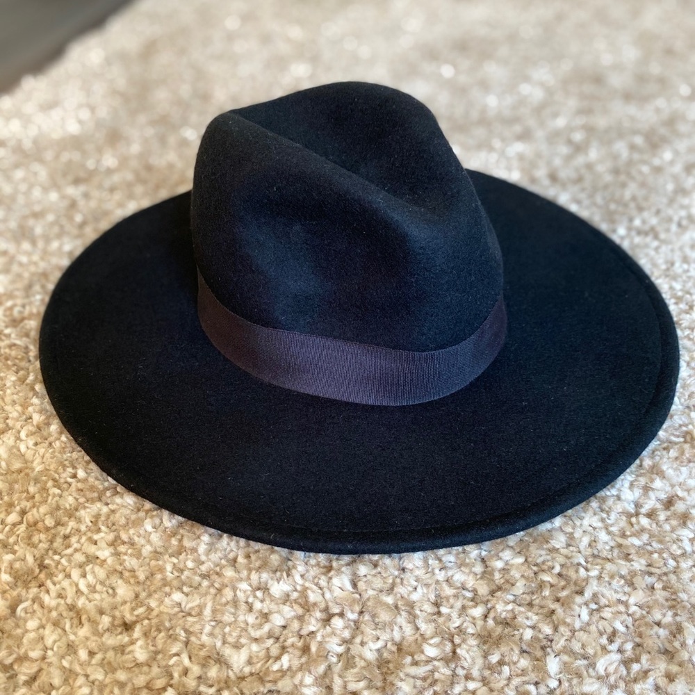 100% WOOL WIDE BRIM HAT